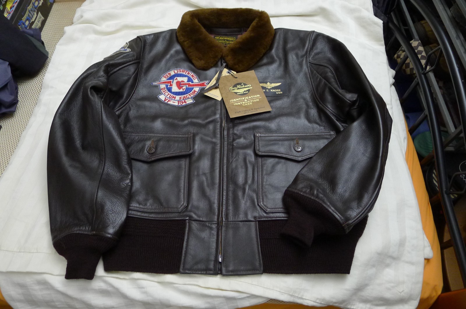 Buzz Rickson G-1 size 44 with factory patches US seller