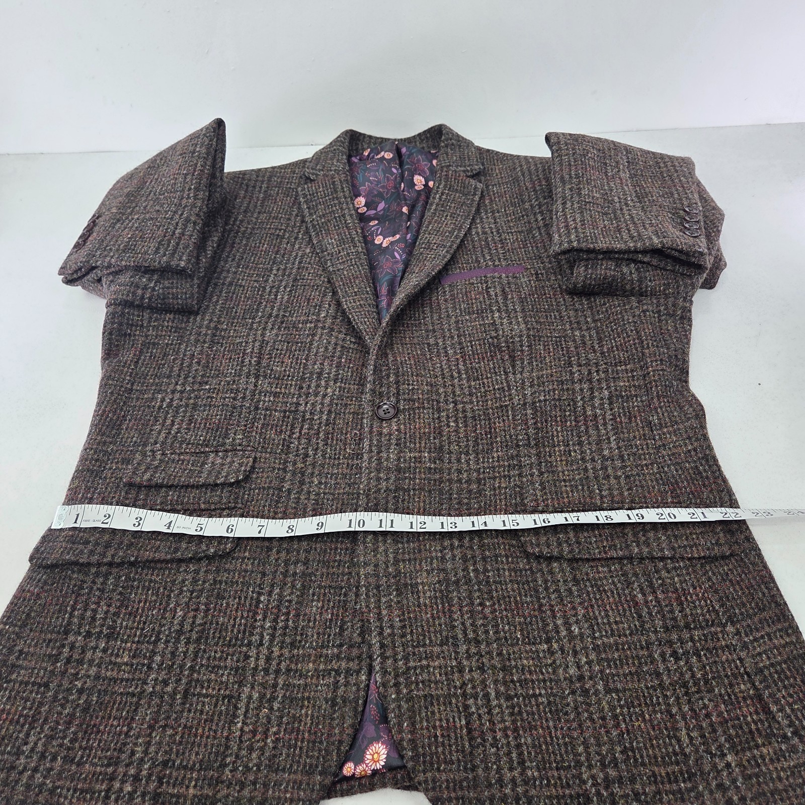 Harris Tweed Tweed Sport Jacket Men’s Size 46R Modern Brown Wool NEXT