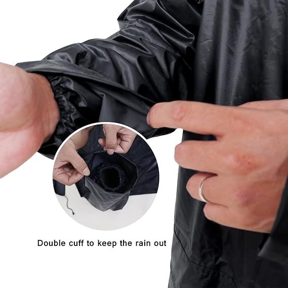 Rain Suit for Men Women Jackets Pant Gear Raincoat Waterproof motorcycle Black