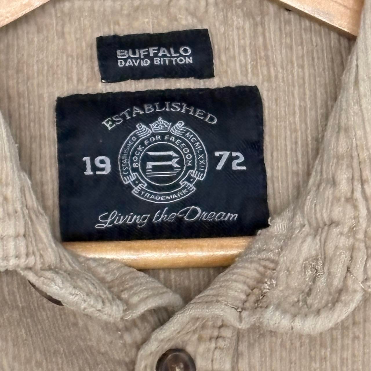 Buffalo David Bitton men’s corduroy shacket size M tan jeremias button up jacket