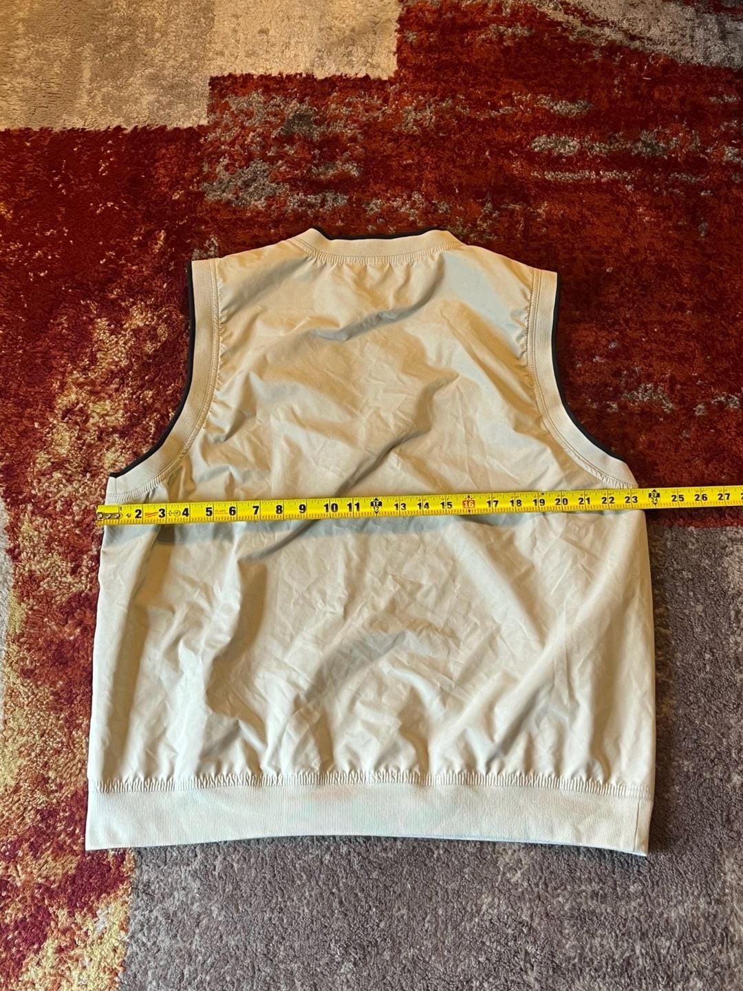 VTG Made In USA LL Bean Men’s V-Neck Golf Windbreaker Vest Tan Size Large