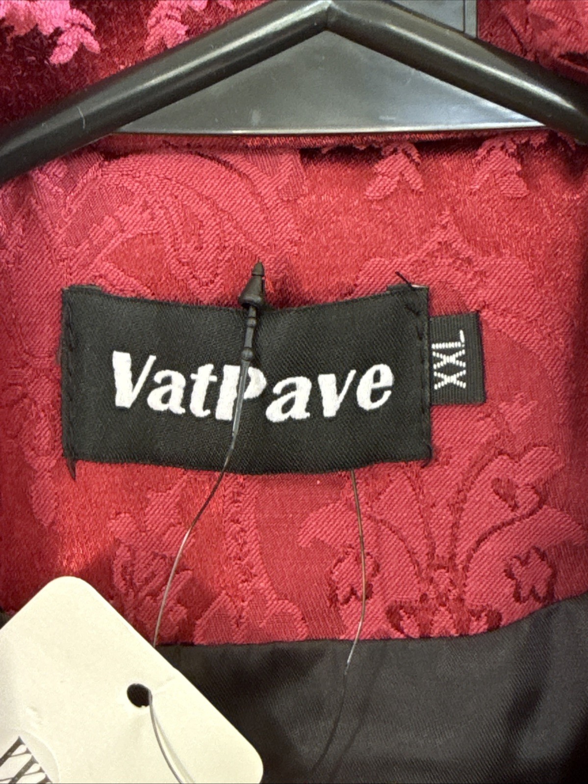 VATPAVE Mens Victorian Suit Vest Steampunk Gothic Waistcoat Burgundy RED XXL