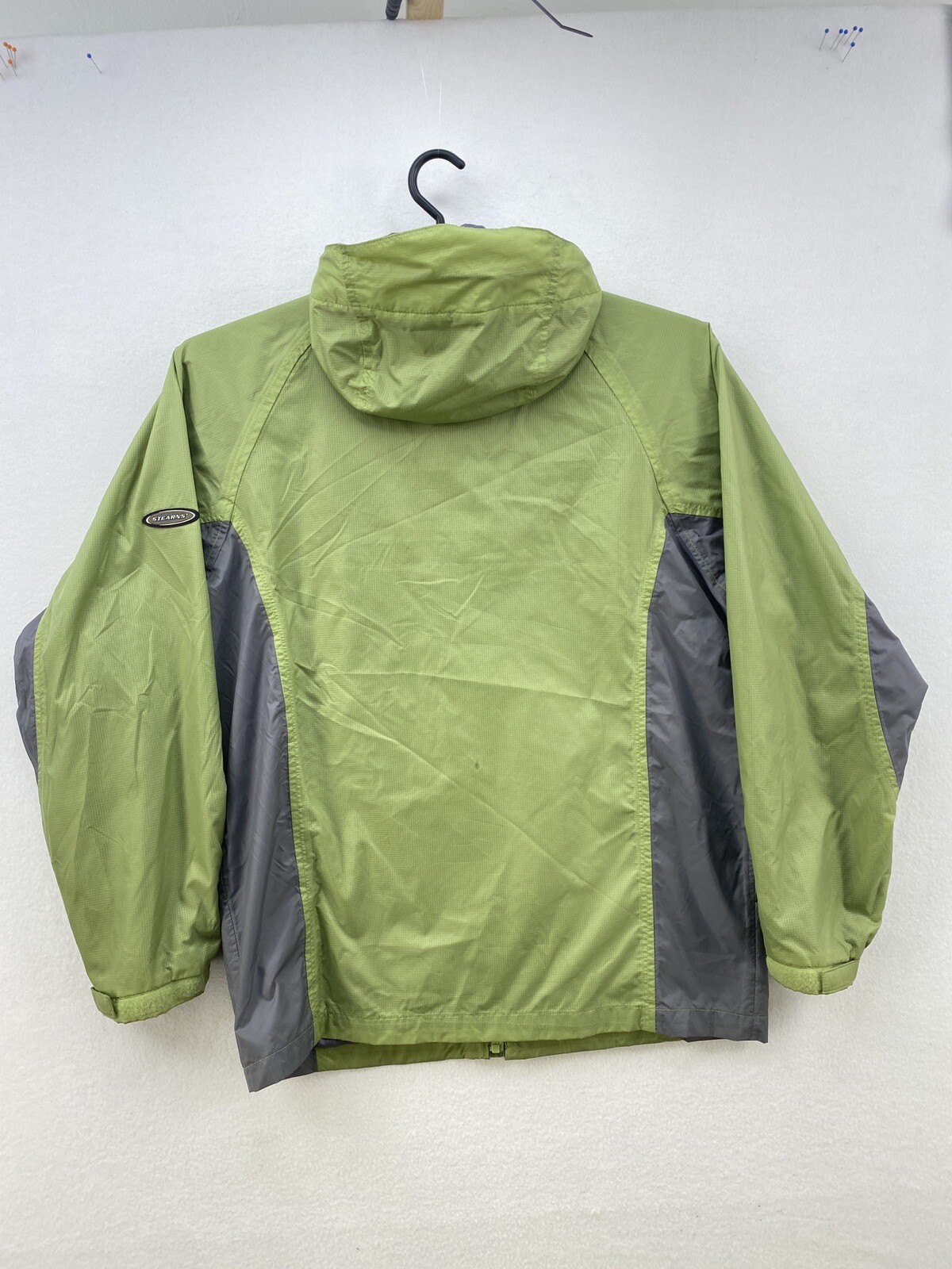 Stearns Dry Wear Green Full Zip Long Sleeve Rain Coat Hoodie Jacket Adult M