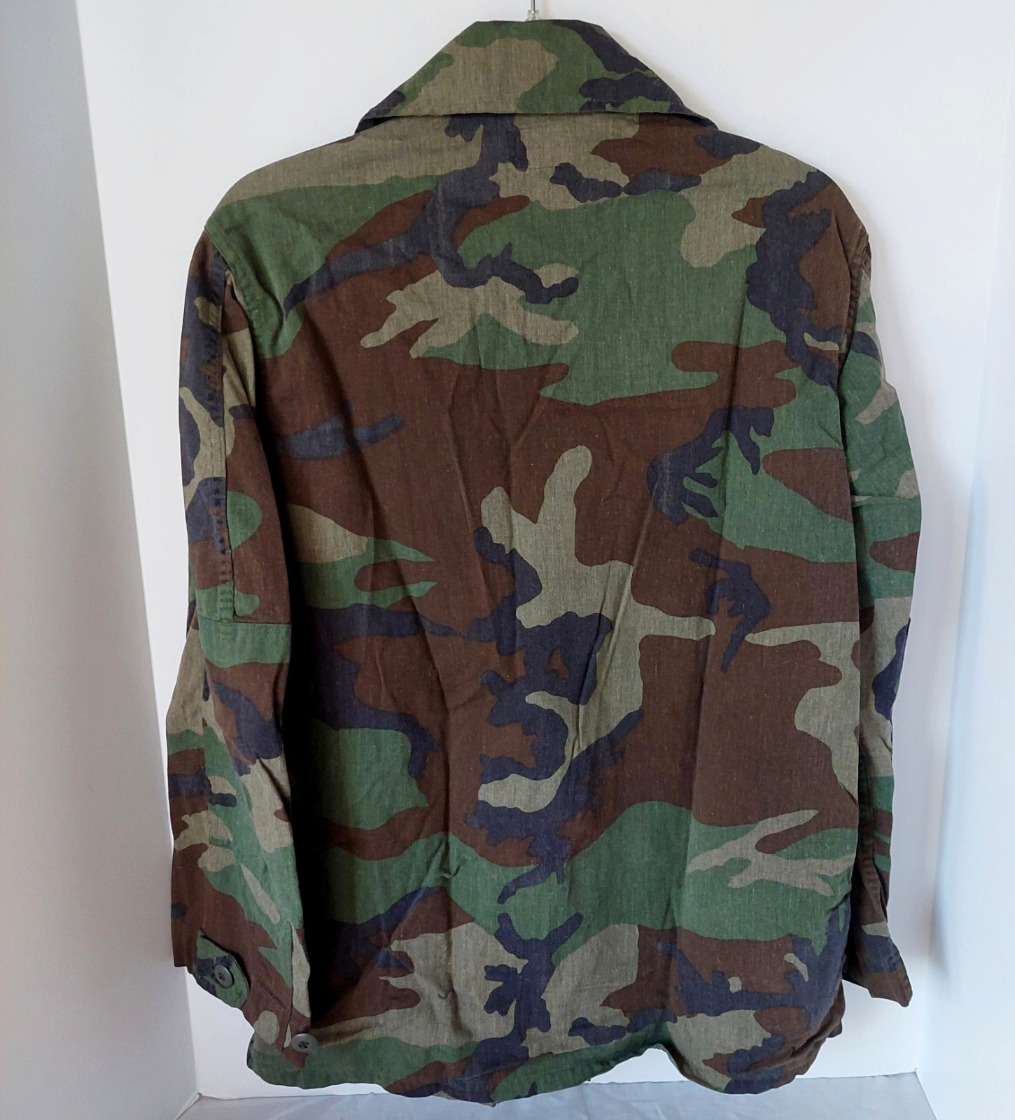 Vintage US United States Army Woodland Camouflage Field Jacket Sz Small Regular