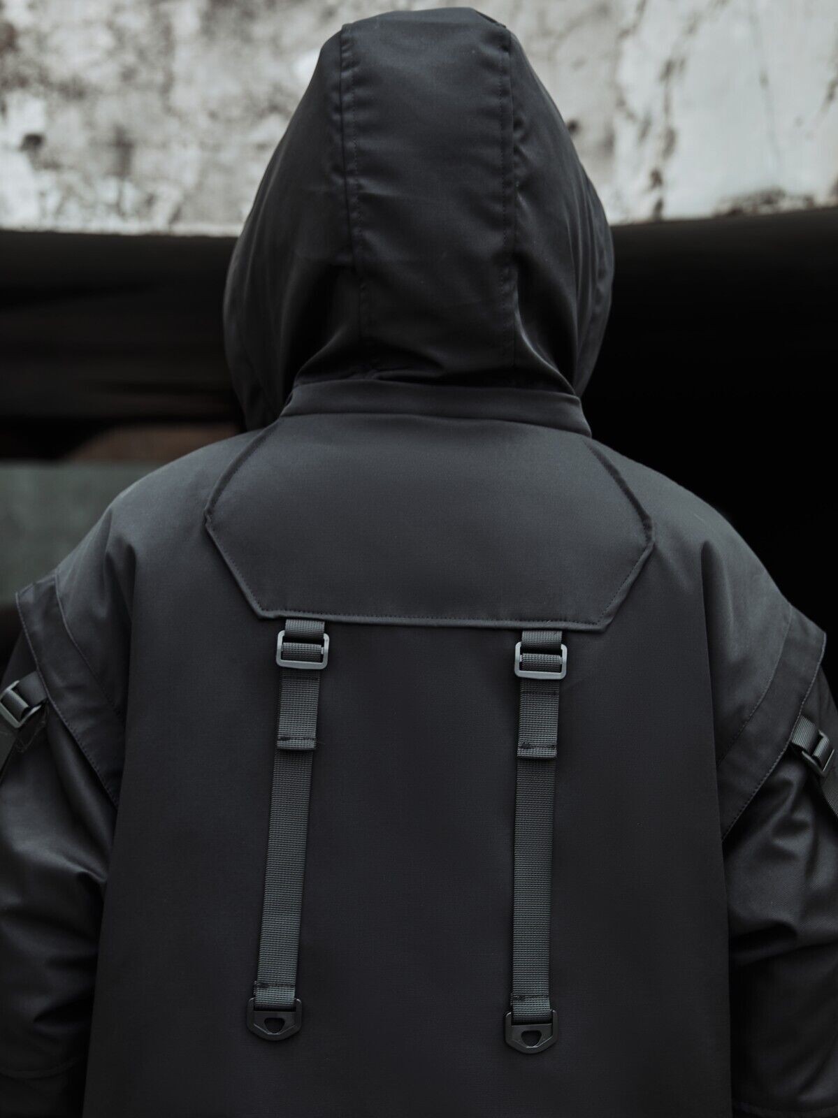 Niepce Japanese Streetwear Winter Parka Jacket with Strap Casual Techwear Coat