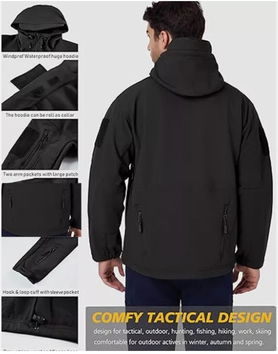 Men’s Casual Padded Jacket Winter Warm Hooded Soft Comfort Coat Thick Jacket Top