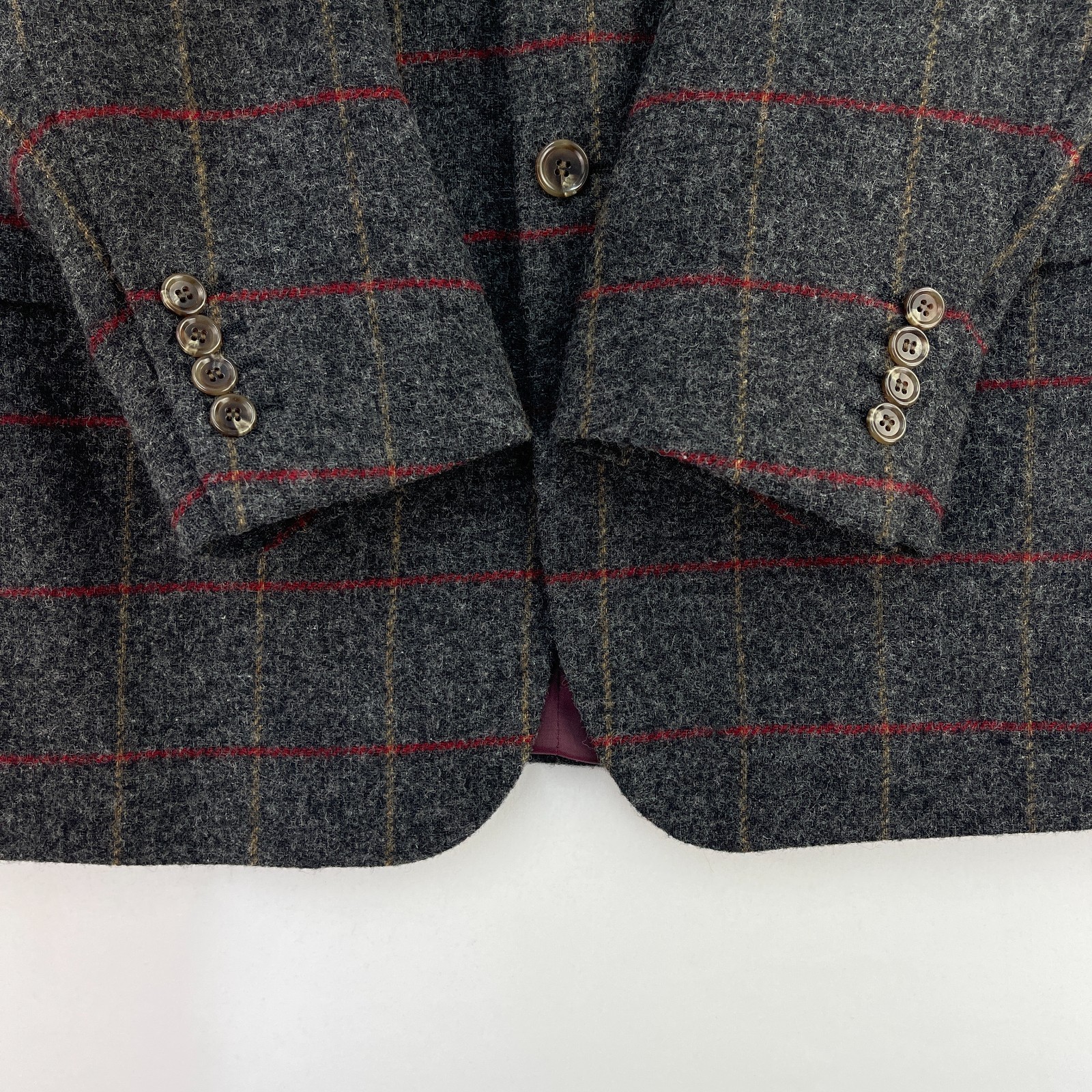 Samuel Windsor Blazer Mens 42R Grey Check Tweed Wool Country Sports Jacket Lined