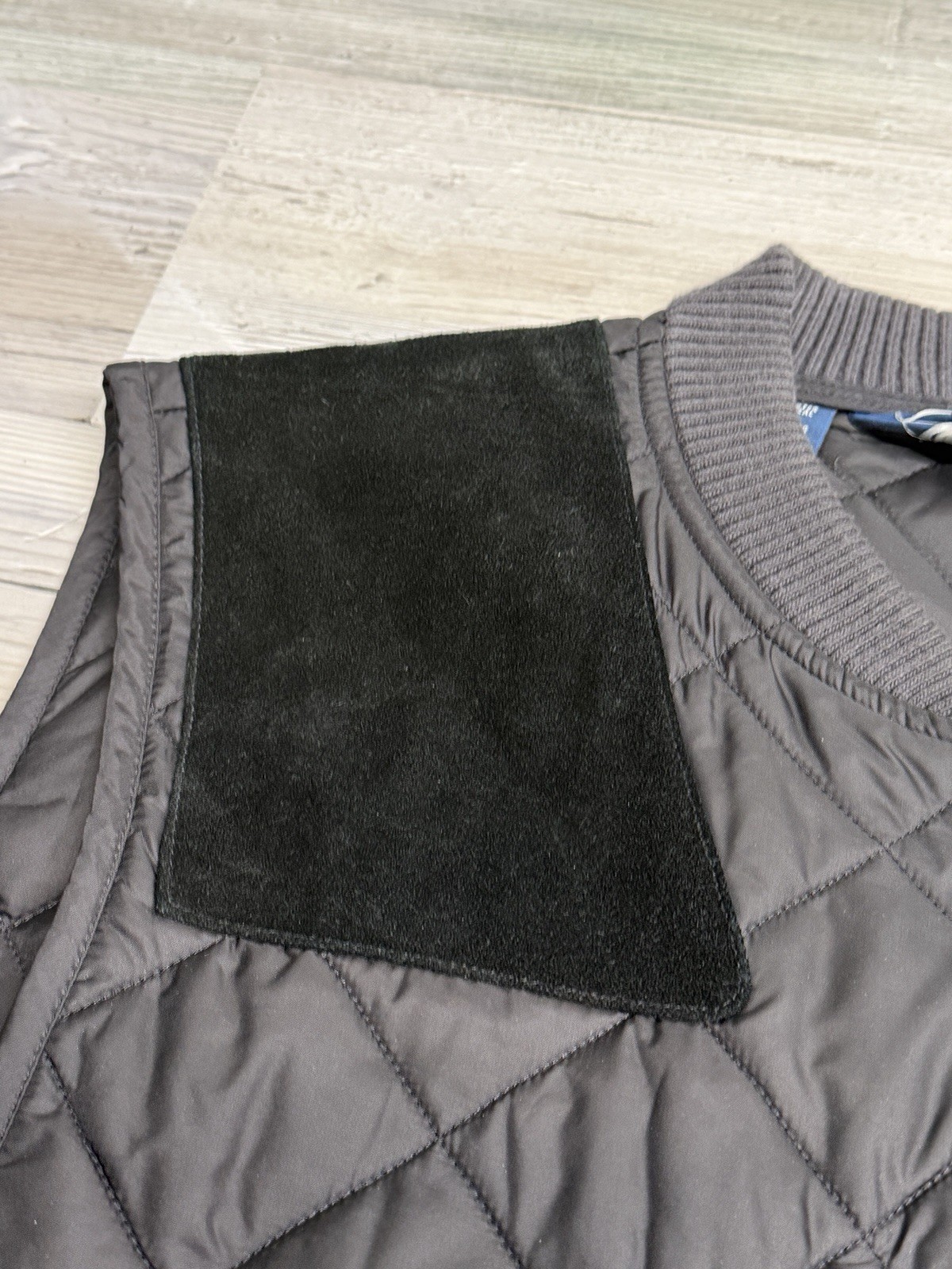 Vintage Polo Ralph Lauren Quilted Shooting Hunting Vest Real Calf Suede Trim L