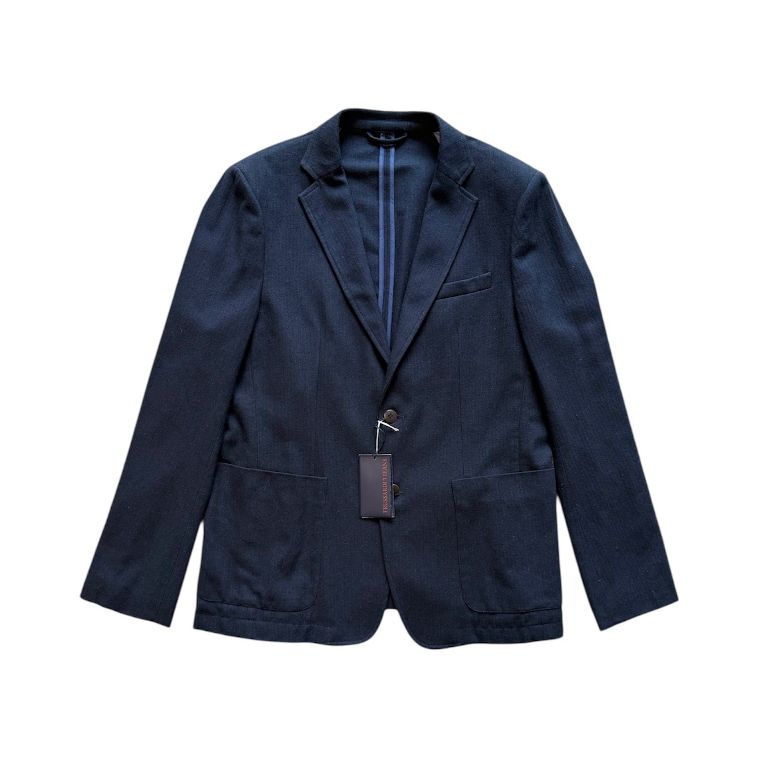 Trussardi Jacket NEW with Tag Men 52 IT – L Dark Blue Lightweight Cotton
