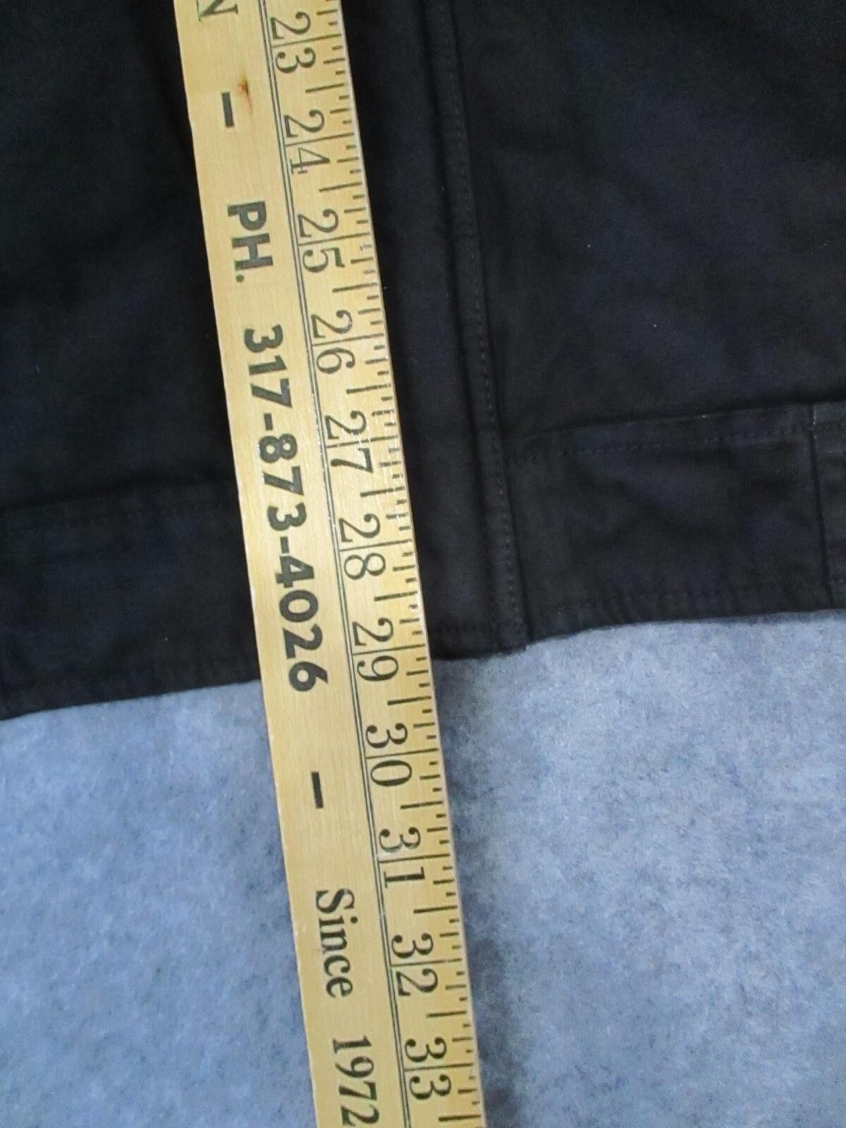 Levis Jacket Mens 2XL Black Quilted Lined Trucker Full Zip Snap Pockets Twill