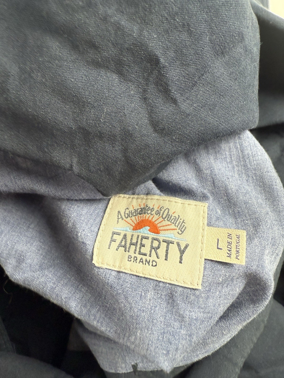 Faherty All Season Blazer Size Large Blue Mens