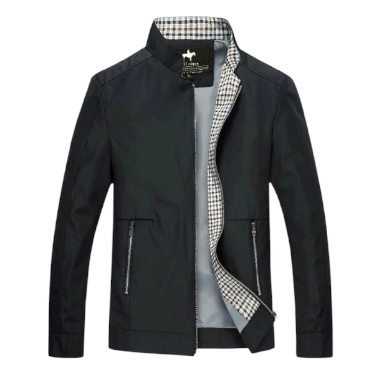 West Louis Business-Man Spring Jacket Mens 2XL (Fits as XL) Black Bomber NEW