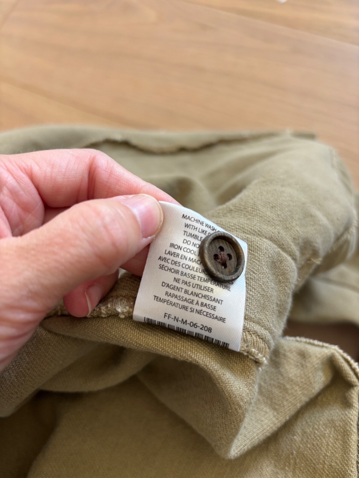 Five Four Beige Jacket Button Up Pockets Khaki 100% Cotton Workwear Men’s Size M