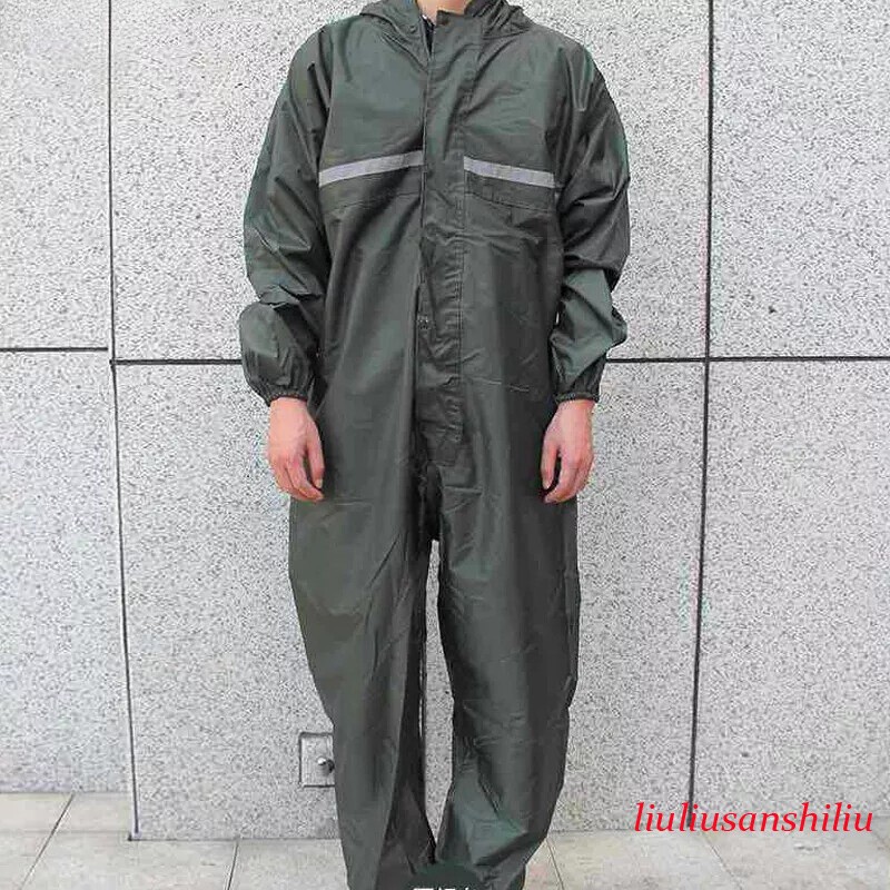 Conjoined Rain Suit Motorcycle Waterproof Raincoat 1 Piece Men Fashion Work