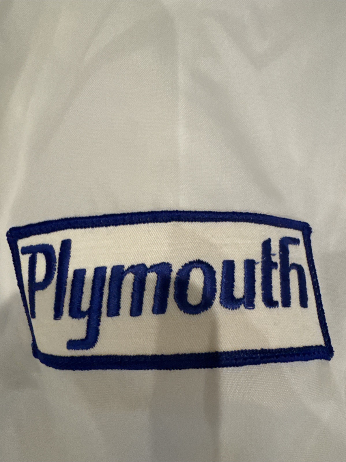 Vintage Plymouth Unlined Wind Breaker Old Large Fits Like XL Ebert Custom