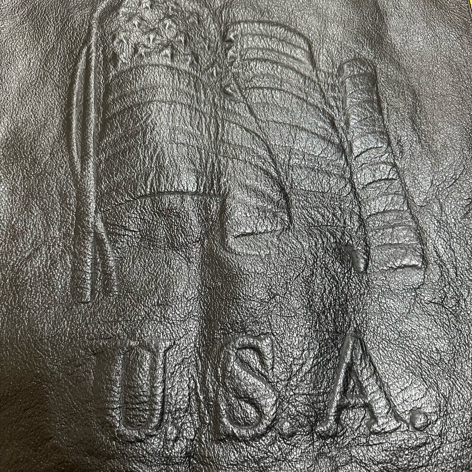 Vintage Mas Leather Men’s Vest XL Motorcycle Leather USA Flag Side Laces Biker