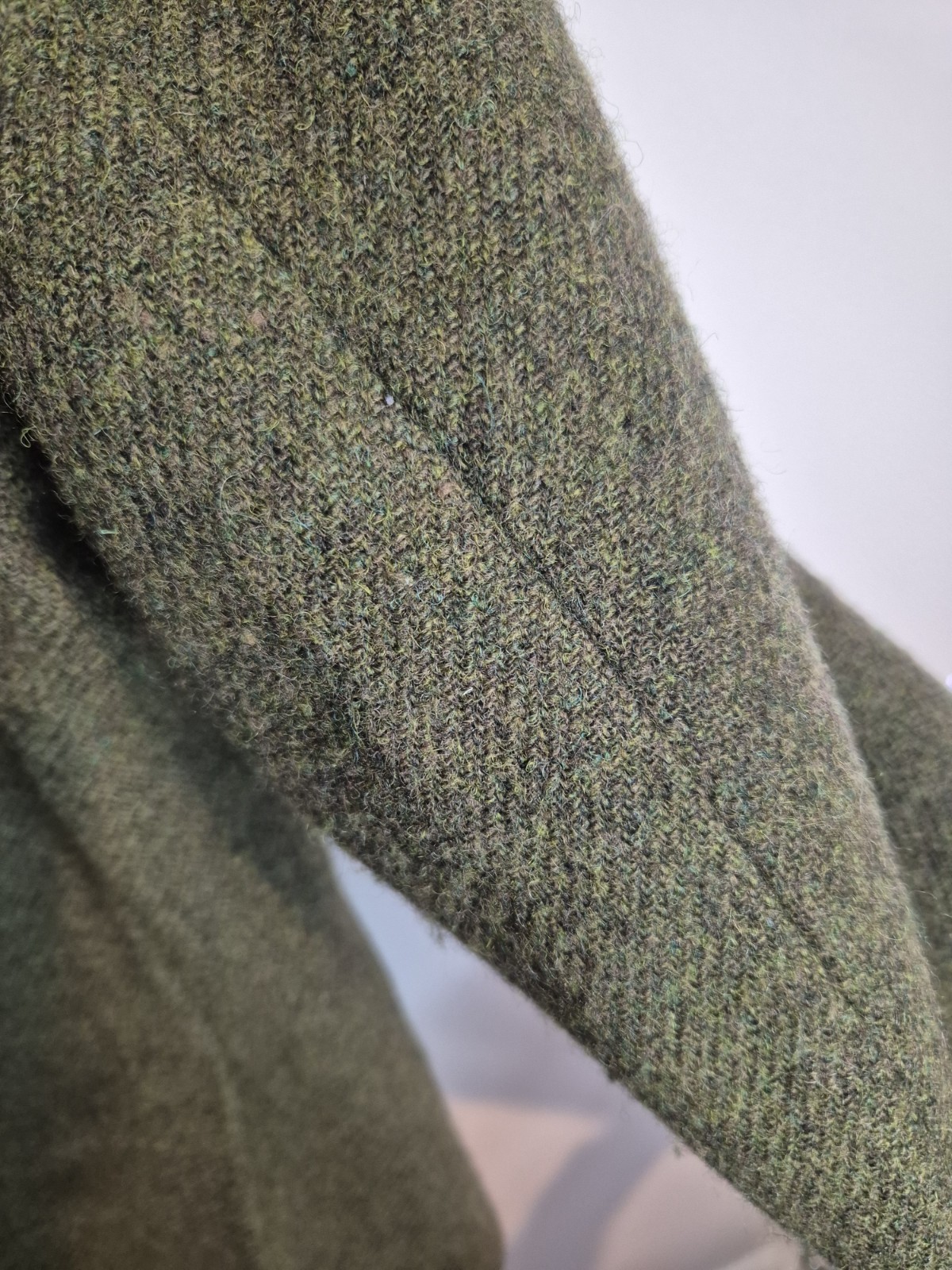 Harris Tweed Olive Green Wool Blazer 42R Vintage Country Heritage Dark Academia