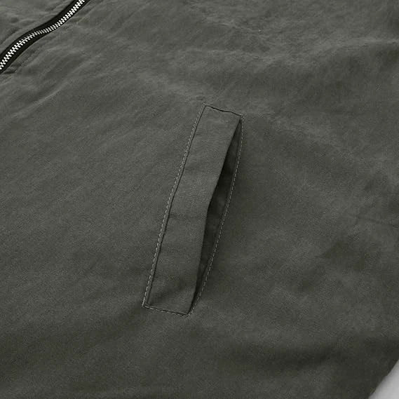 Men’s Casual Padded Jacket Warm Hooded Full Zip Outdoor Winter Coat