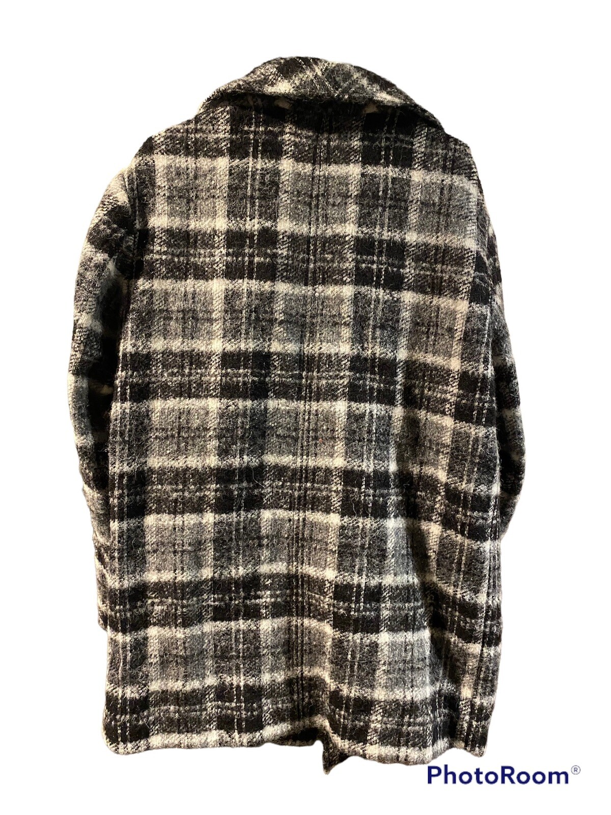 “Forged Identity” 50s Style Black And White Plaid Coat Mens Size Medium