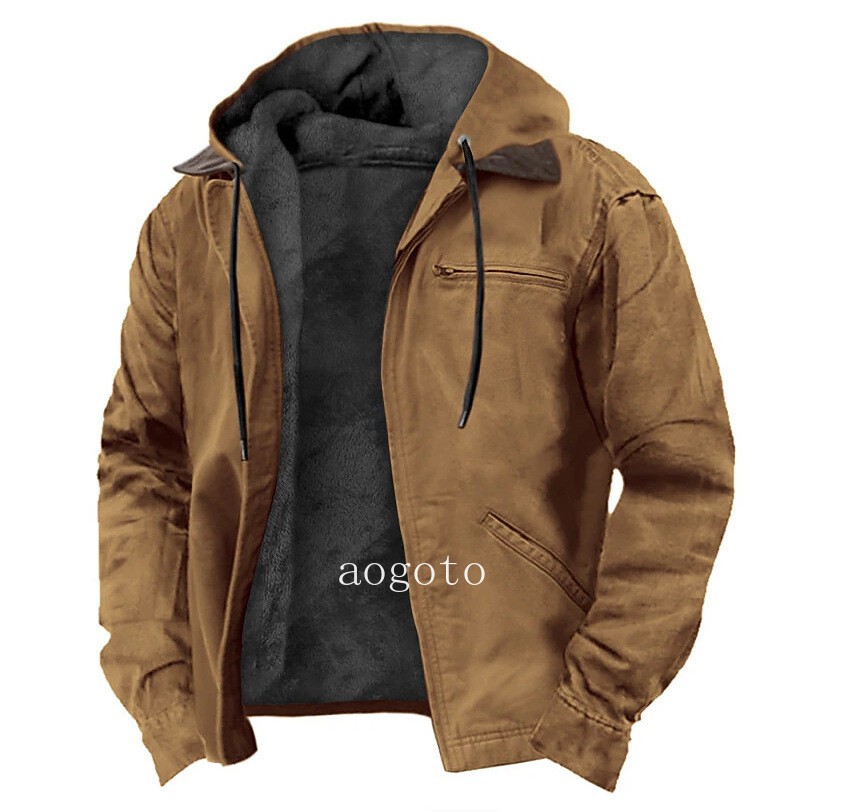 Men’s Casual Padded Jacket Winter Warm Hooded Soft Comfort Coat Thick Jacket Top