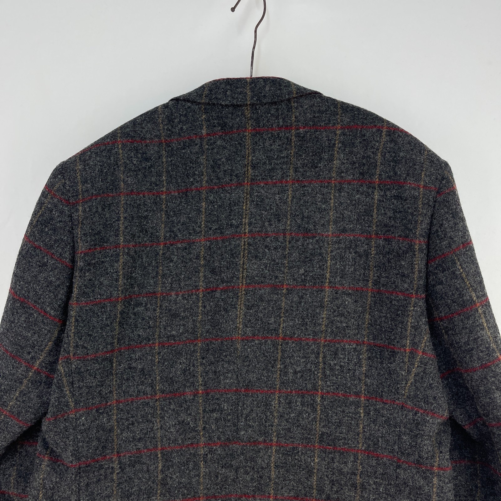 Samuel Windsor Blazer Mens 42R Grey Check Tweed Wool Country Sports Jacket Lined