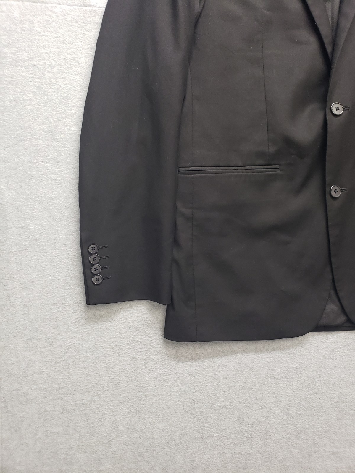 APT 9 Men Blazer Jacket 40L Black Single Breasted Notch Lapel Formal Business