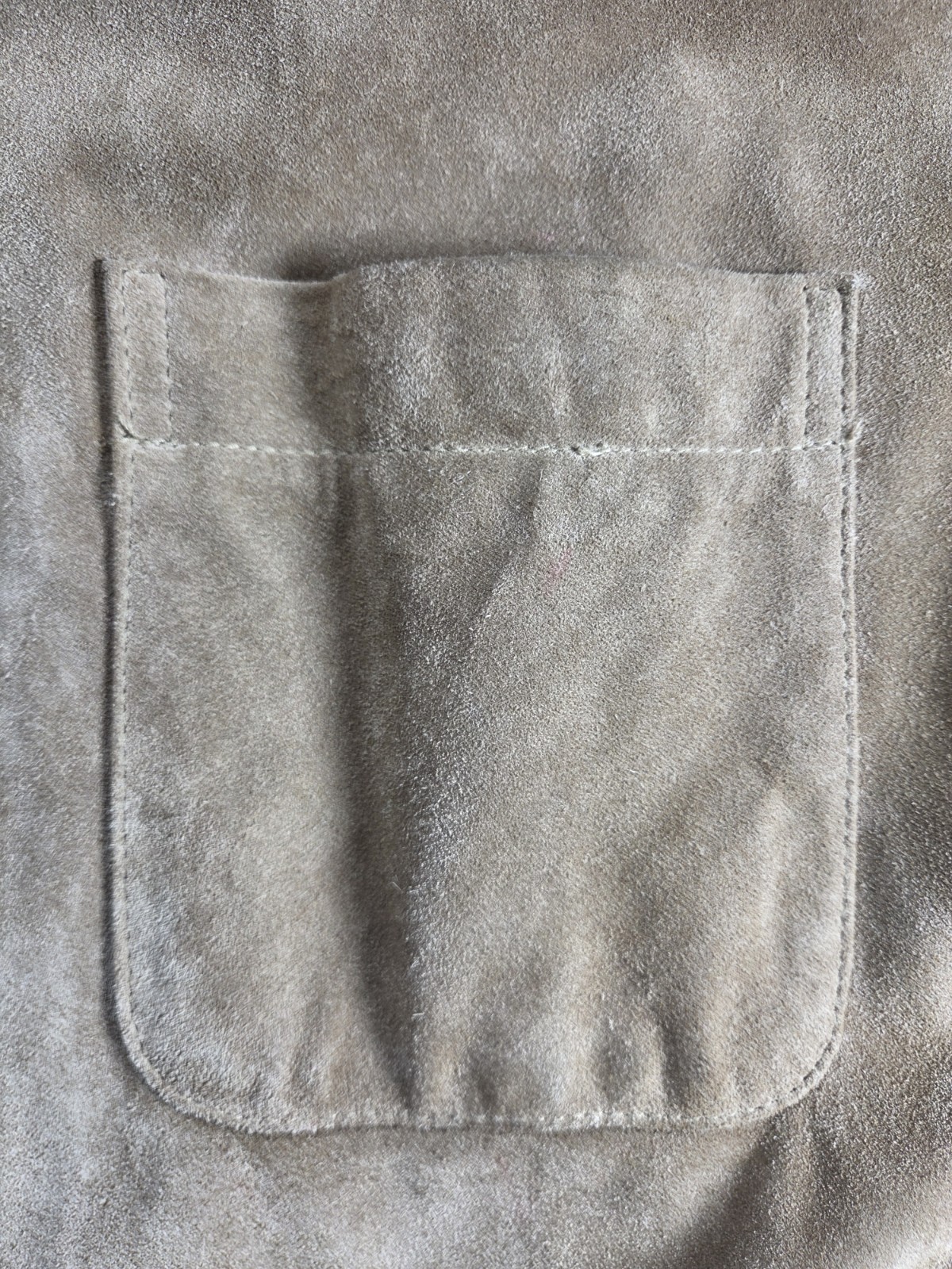 Men’s Small Banana Republic Suede Leather Jacket Tan/Beige Vintage Three Pockets
