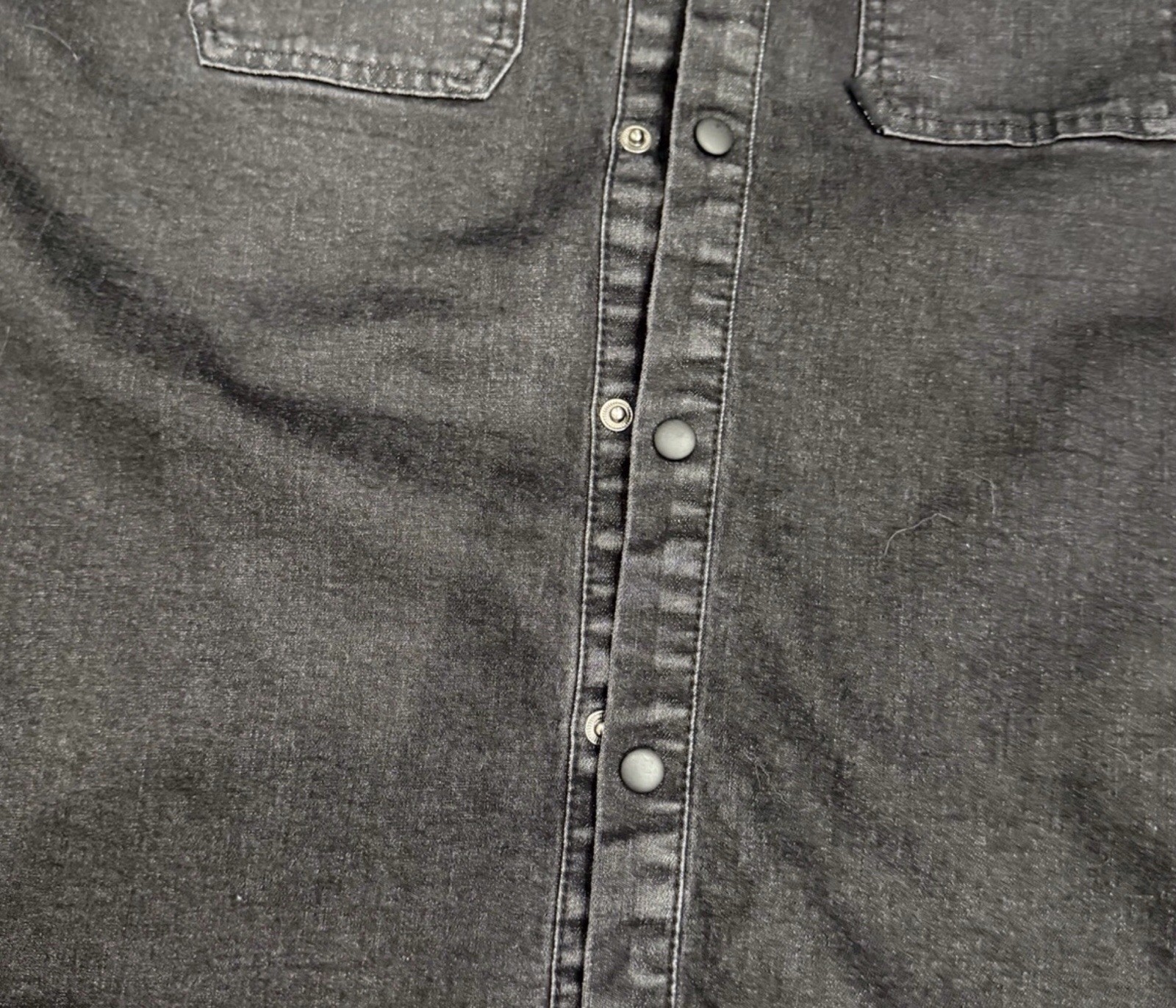 Men’s ZAK Los Angeles Black Button-Front Shirt Jacket…XL