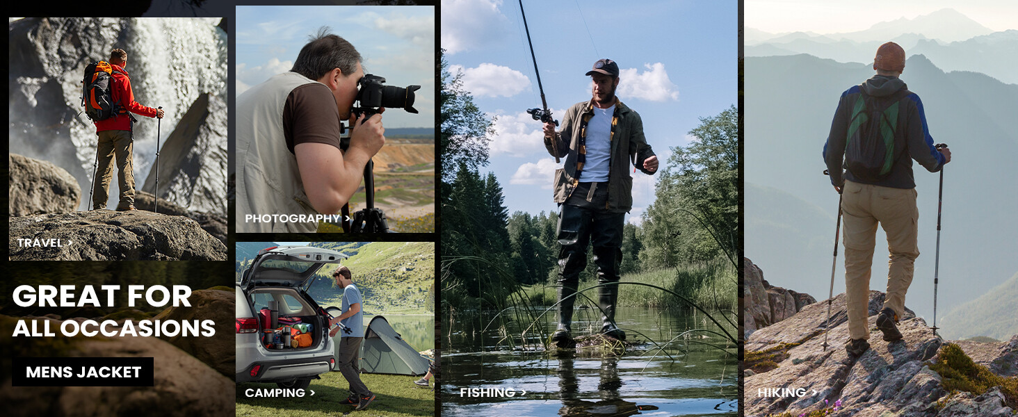 Men’s Utility Vest Fishing Safari Vest Summer Travel Vest with Pockets