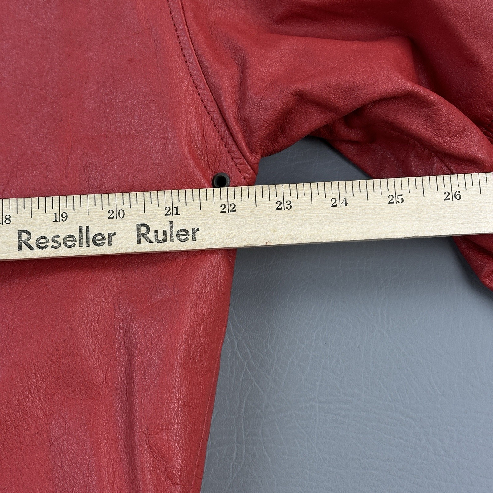 Vintage Pelle New York Milano Jacket Medium Red Leather Bomber Full Zip 90s