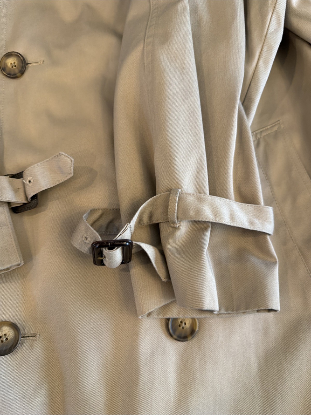 Lauren Ralph Lauren Trench Coat 48R Tan Belted Mens XL Double Breasted