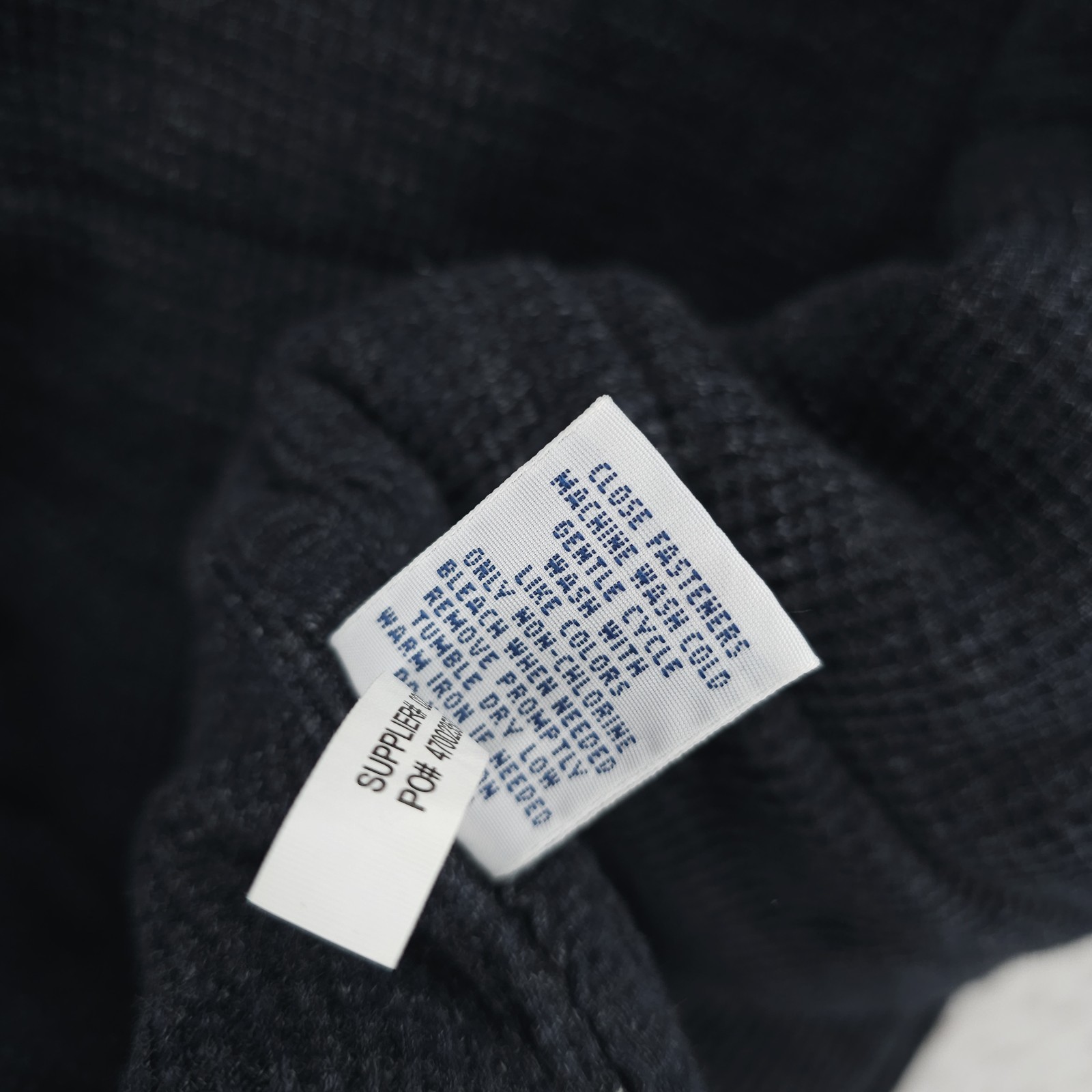 POLO RALPH LAUREN Hooded Vest Waffle Lined Sweat Knit Blue Gray Heather MEDIUM