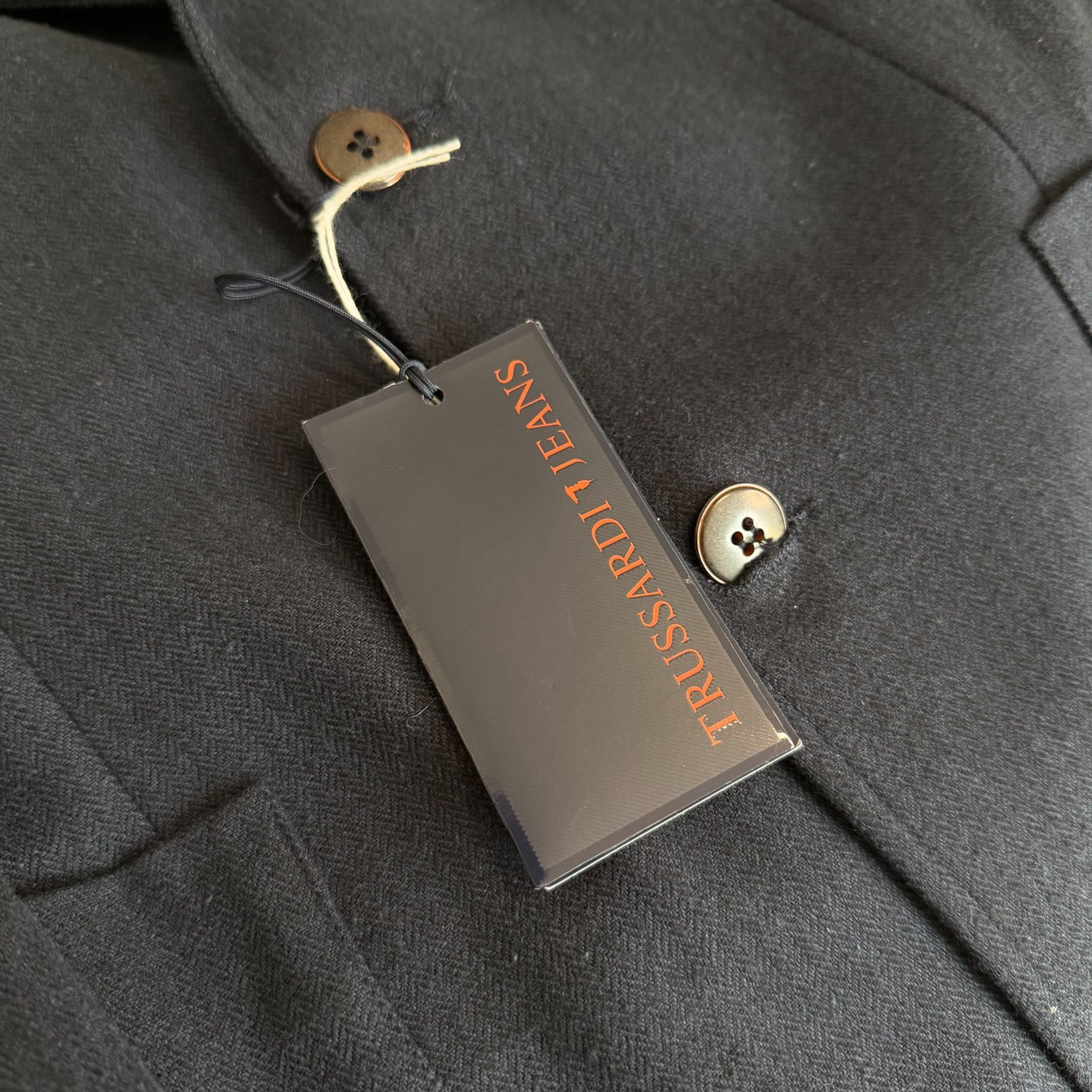 Trussardi Jacket NEW with Tag Men 52 IT – L Dark Blue Lightweight Cotton