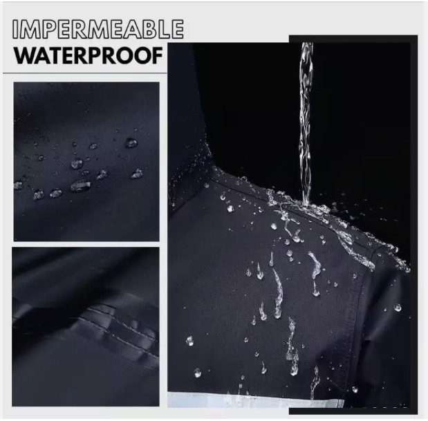 Mens Rain Suits Waterproof Heavy Duty Raincoat Safety Jacket Pants Rain Gear