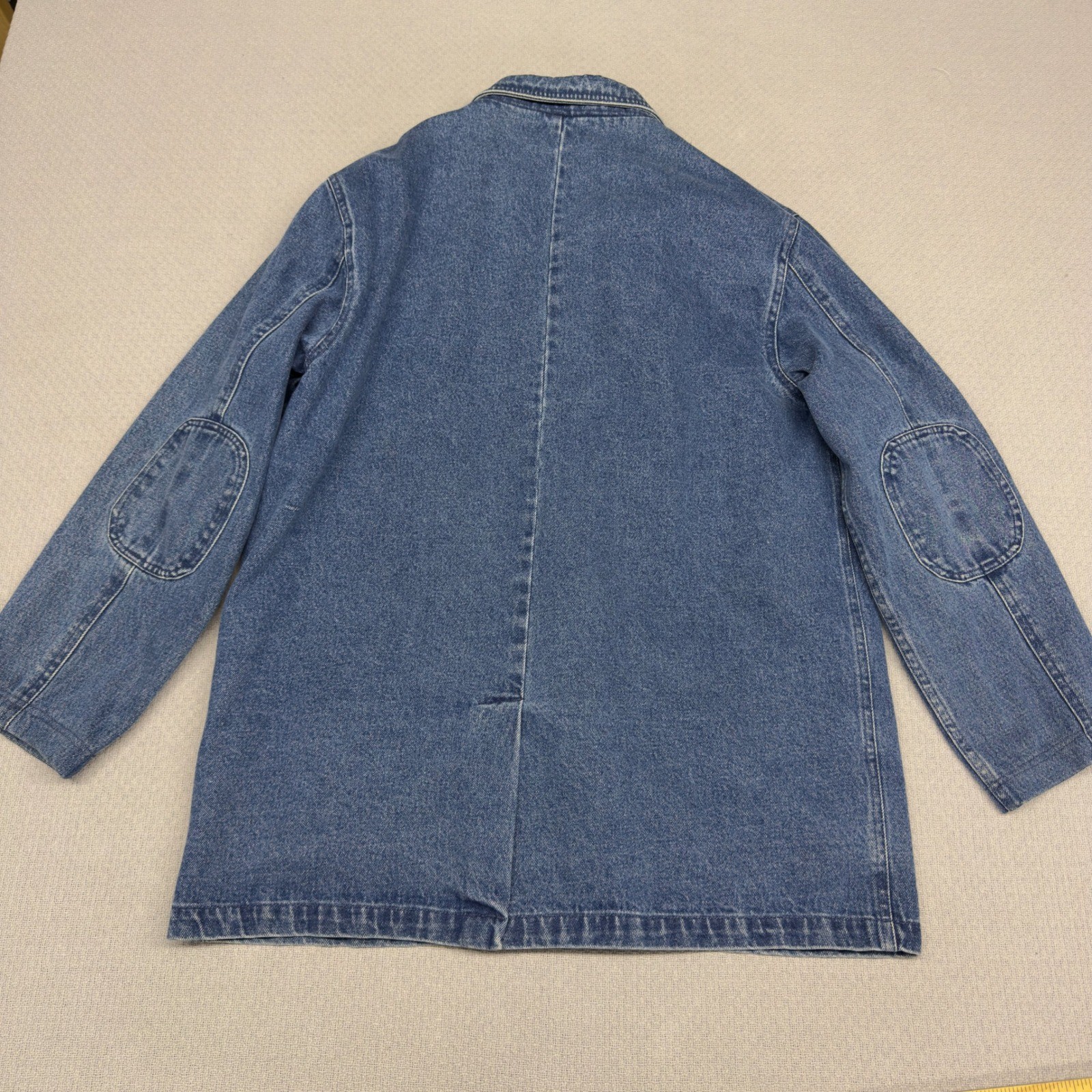 Vtg Orvis Denim Chore Coat Mens Large Two Button Blazer Western Retro Jacket