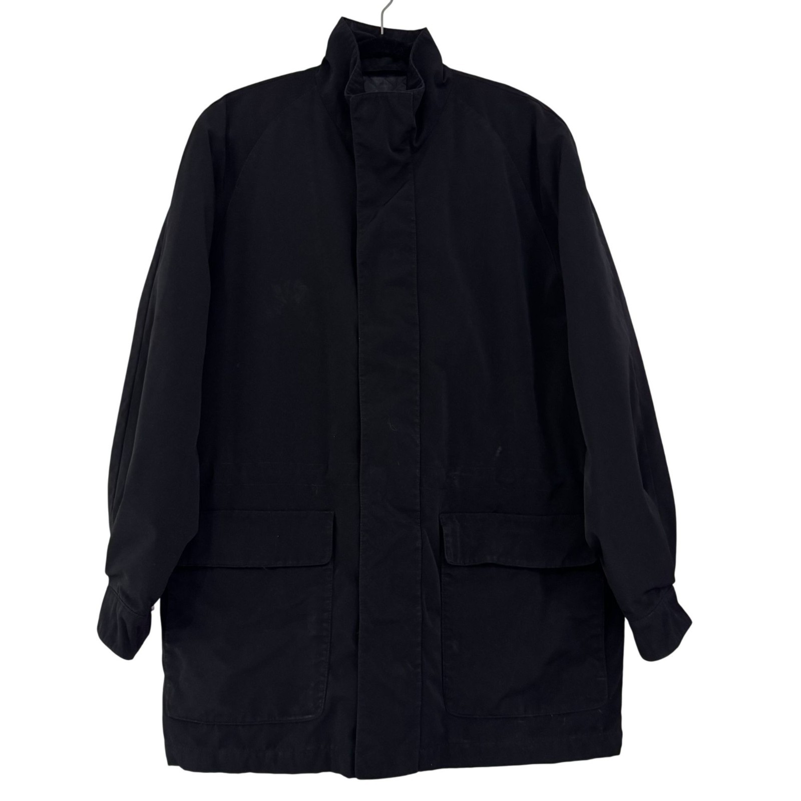 Axcess Men by Claiborne Black Quilted Lined Snap Button Zip Front Jacket Size M