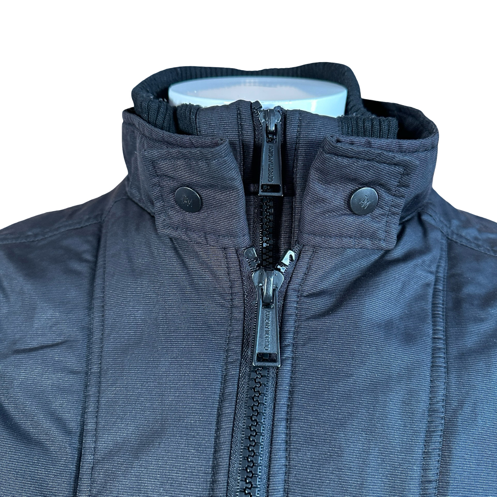 Antony Morato Bomber Black Technical Union Jack Red Lining Biker Y2K L