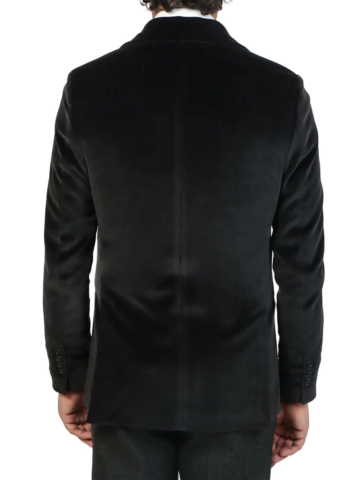 CIRCOLO 1901 Men’s Black Velvet One Button Blazer Jacket CN4046 007