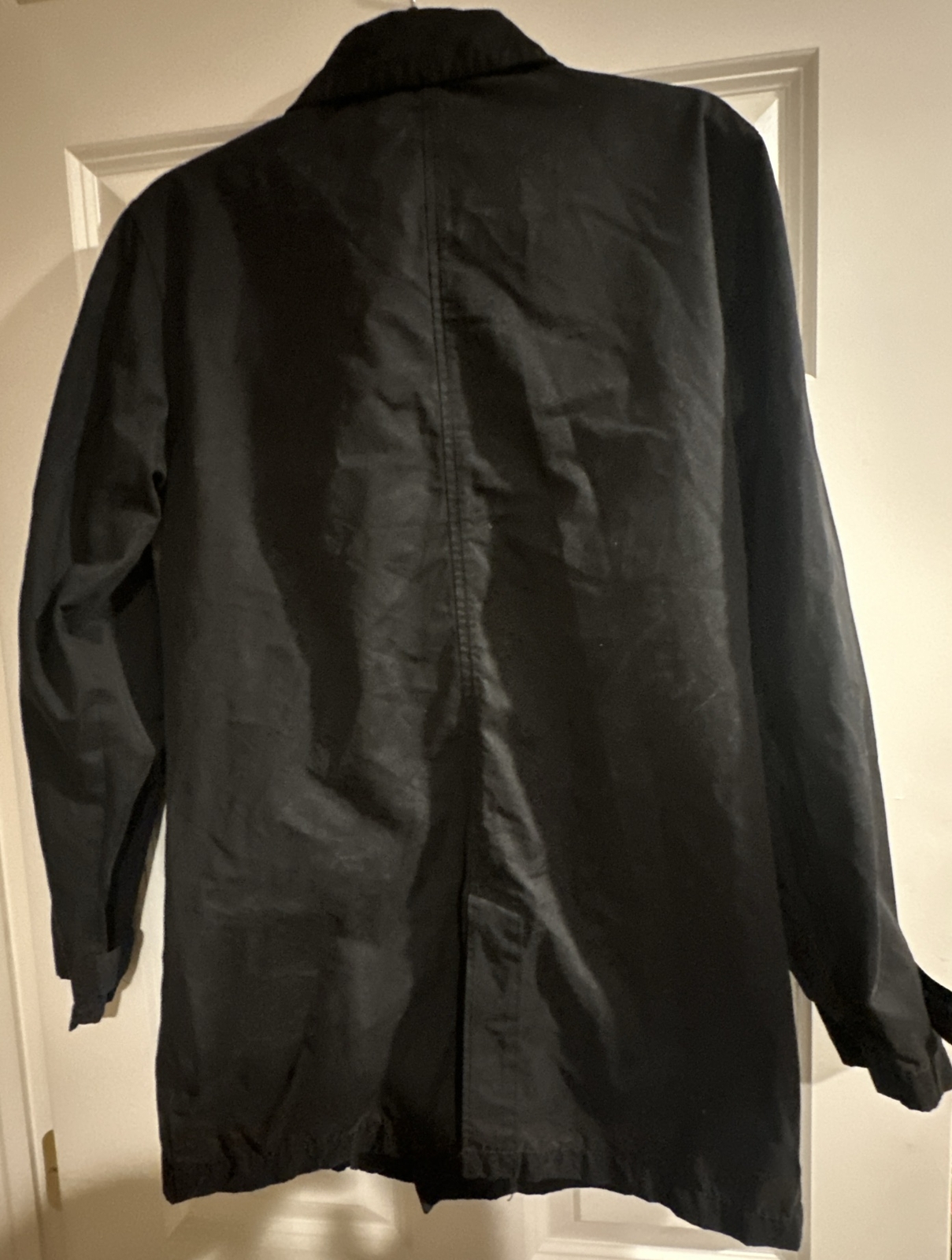 GoodFellow Men’s Blk Rain Jacket Mid Length Water Resistant Without Hood