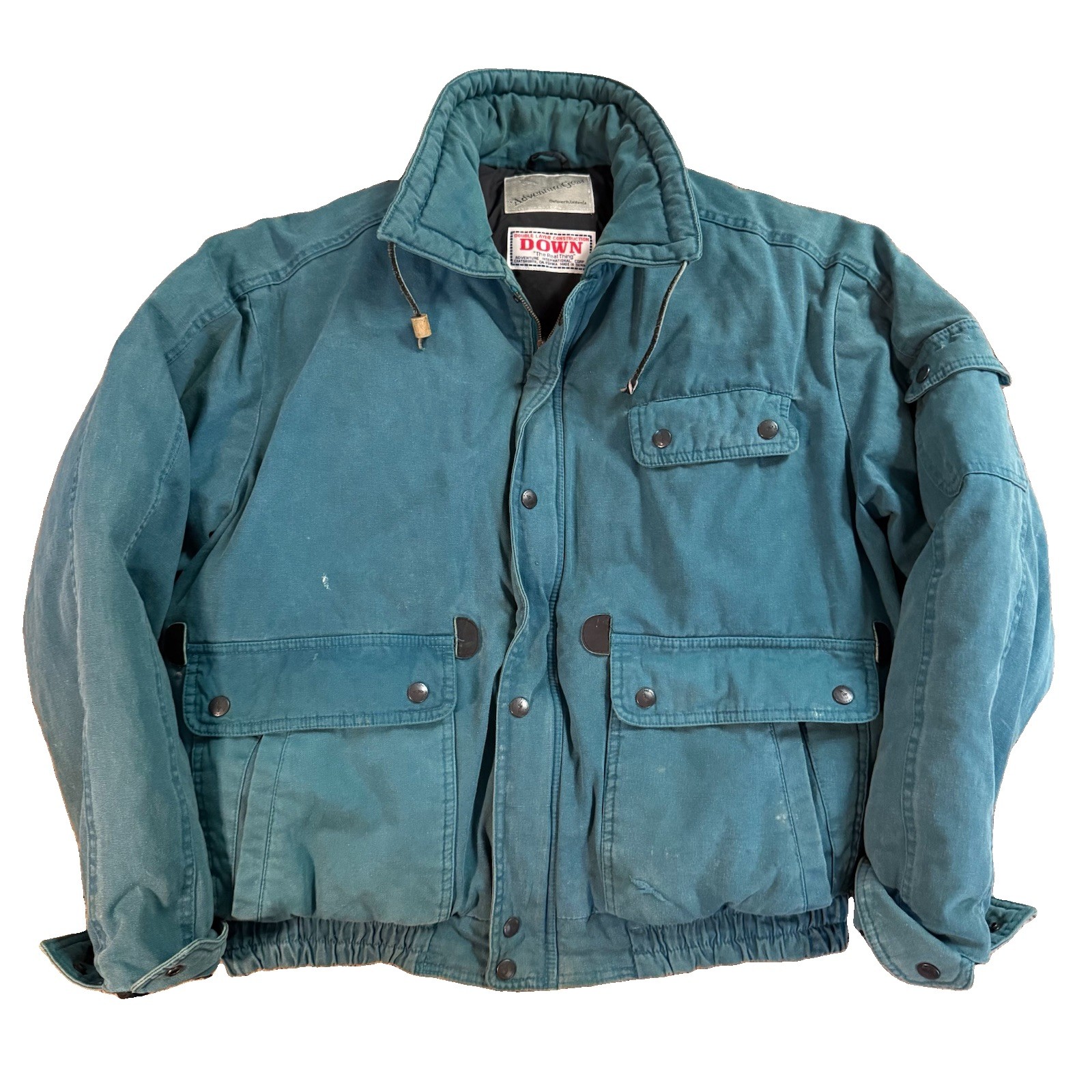 Vintage Adventure Gear Double Layer Construction Down Jacket Size XL Teal