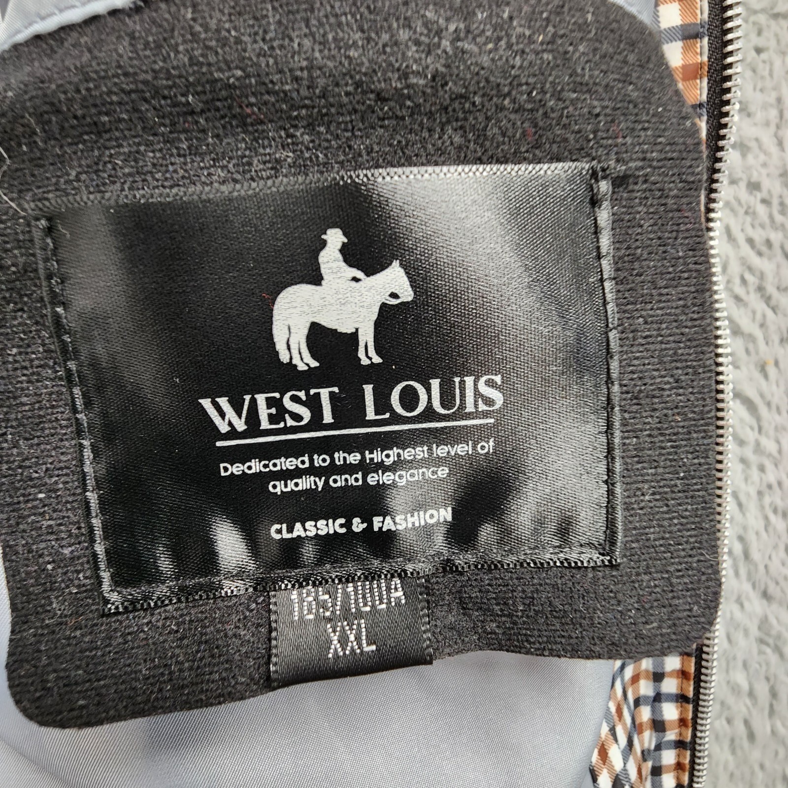 West Louis Business-Man Spring Jacket Mens 2XL (Fits as XL) Black Bomber NEW