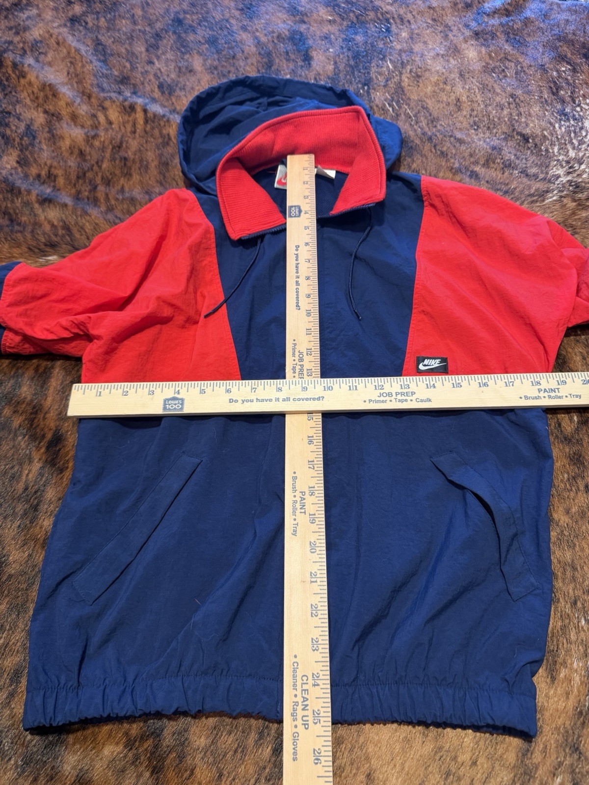 Vintage 1980s 80s 1990s 90s Nike Full Zip Color Block Windbreaker, Grey Tag S