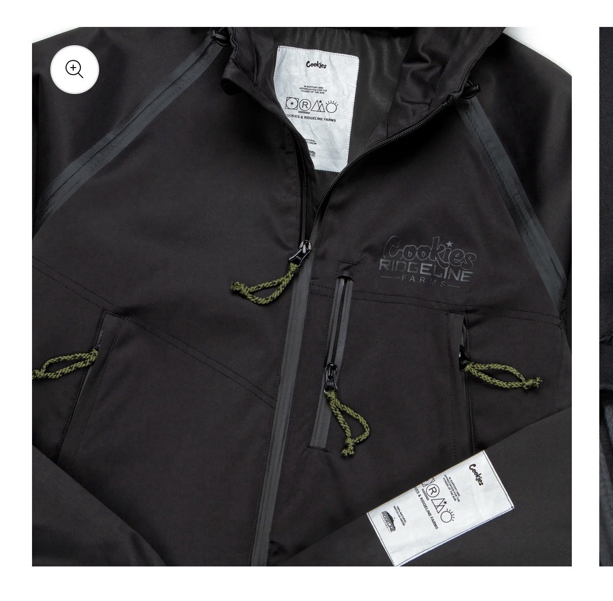 Cookies Black Field Windbreaker Jacket Full-Zip Softshell Jacket Men’s L
