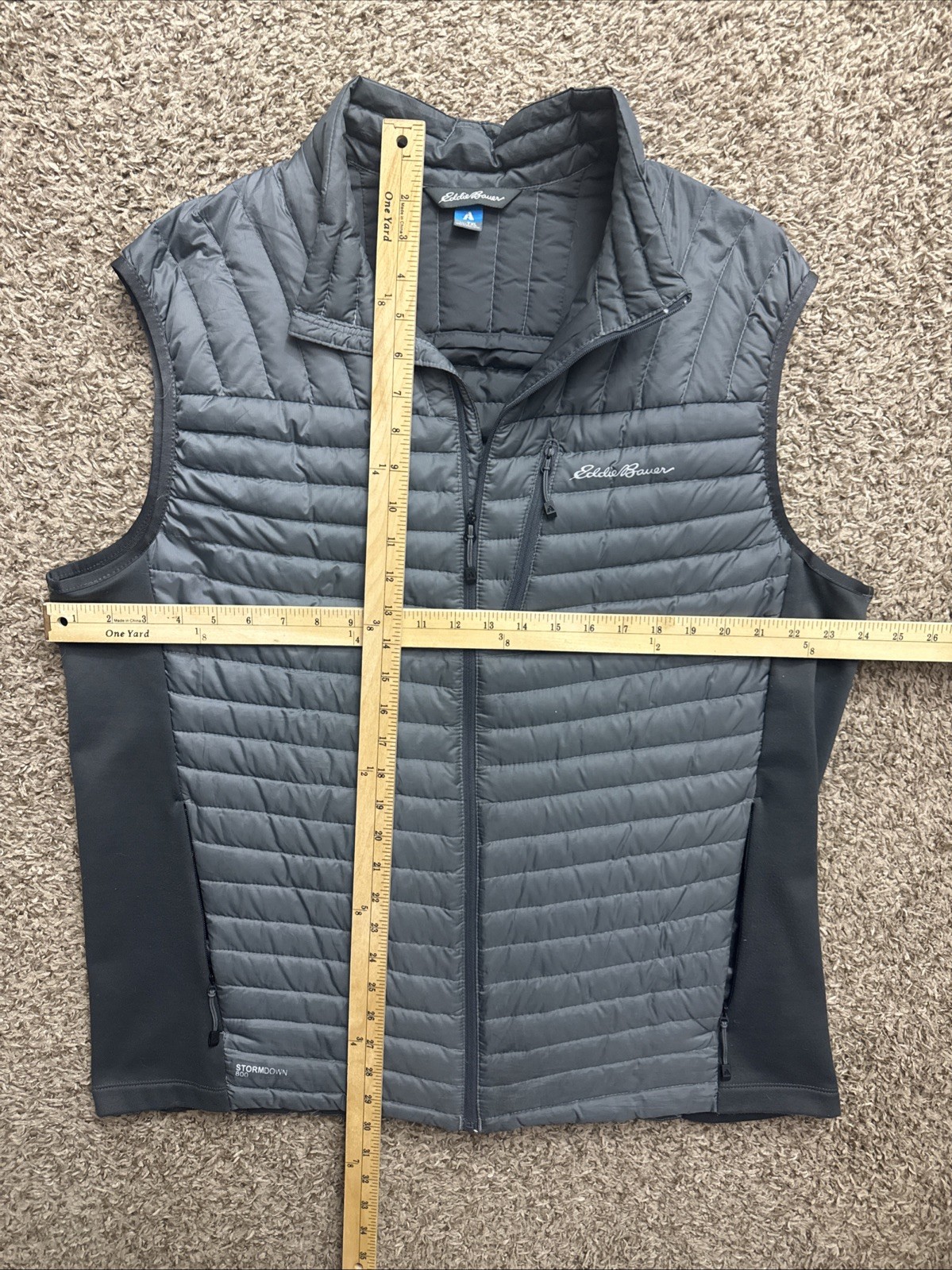 Men’s TXL XL Tall Eddie Bauer 800 Stormdown Soft Shell Zip Sleeveless Vest