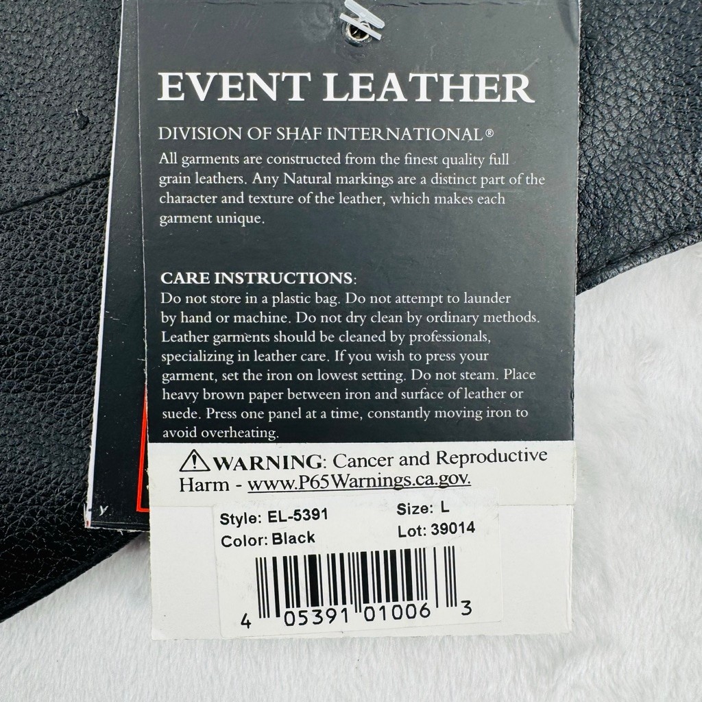 Black Leather Vest Event Leather 10 Pocket Vest Biker Rocker Motorcycle Large
