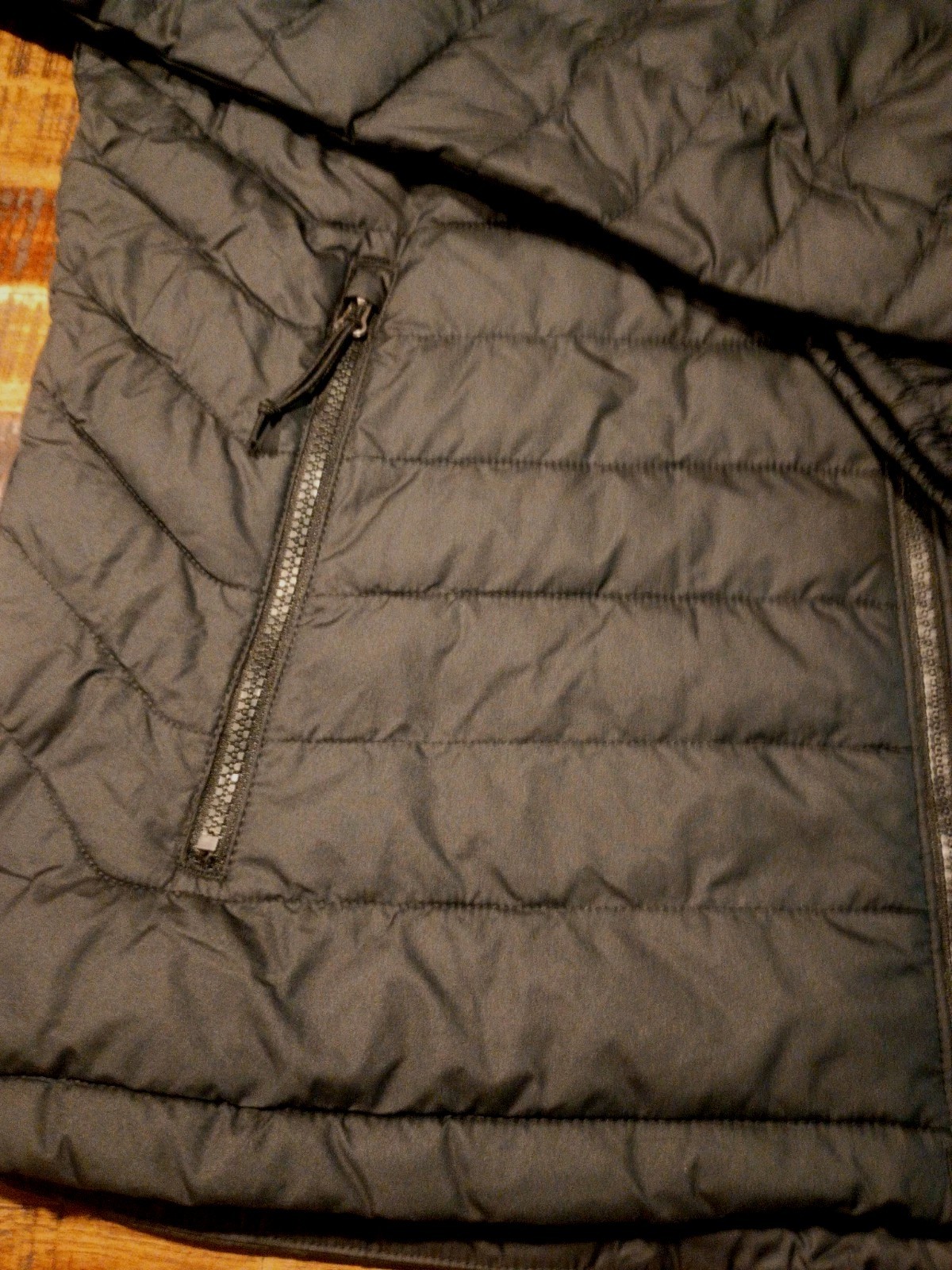 MENS Columbia White Out Omni Heat SILVER DOT Puffer Jacket Black Sz Large