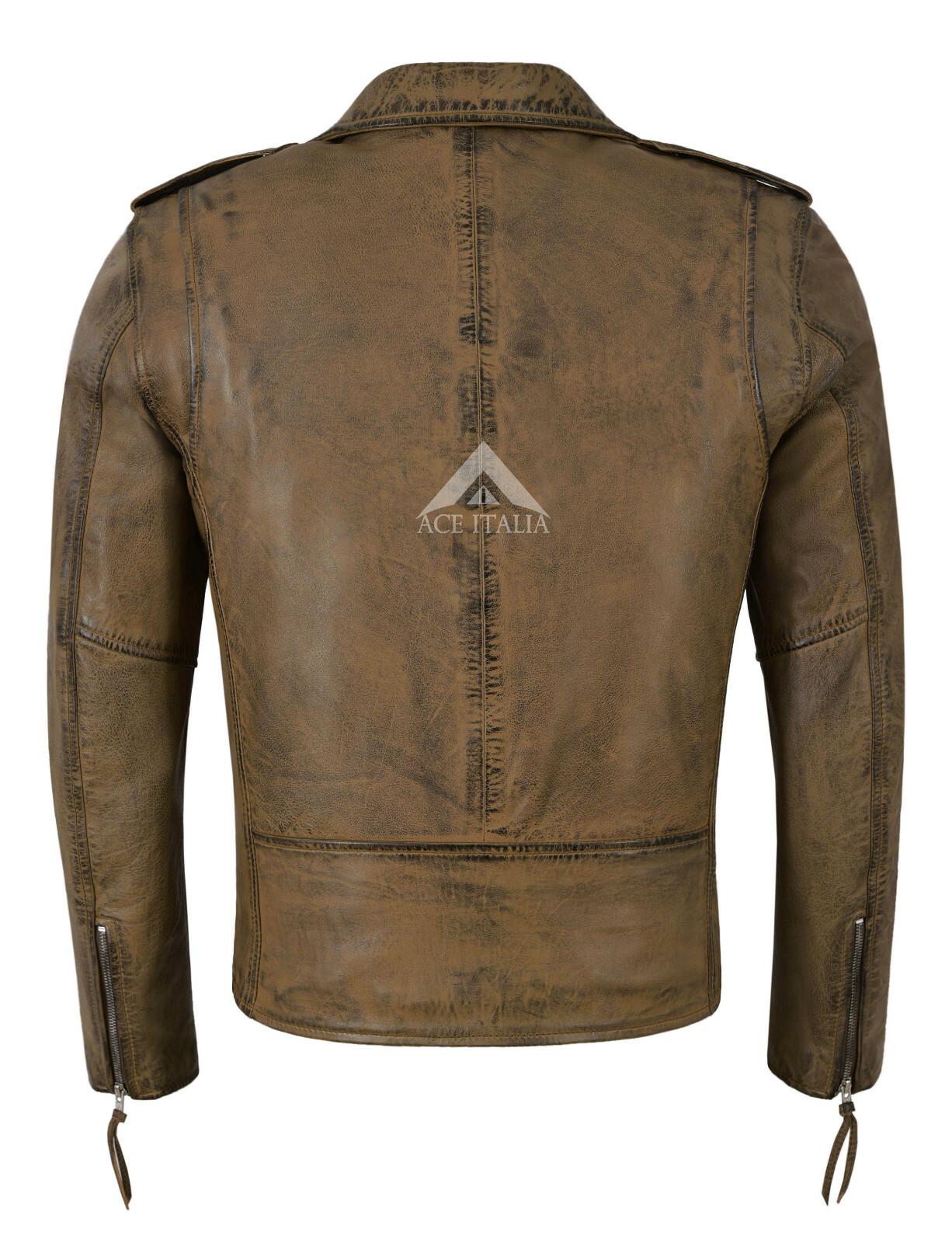 Mens Brando Jacket Vintage Biker Racer Classic Lambskin Jacket SR-MBF