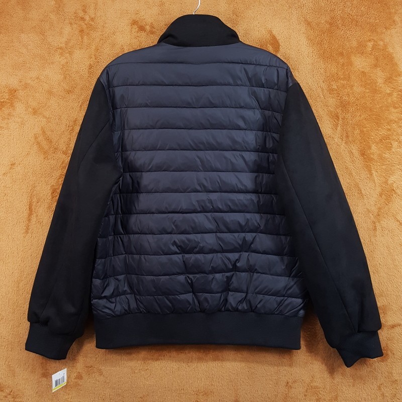 Robert Graham Bomber Jacket Mens Medium Black Quilted Faux Suede Sleeve $298