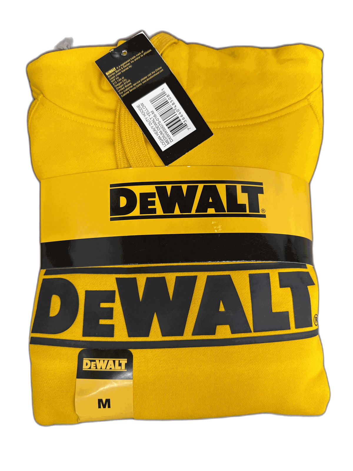DEWALT Logan Men’s Size Medium Yellow Cotton/Polyester Water Resistant Hooded