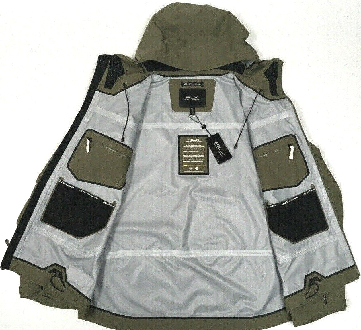 RLX Polo Ralph Lauren Military Army 03 Unit Waterproof Hooded Rain Tech Jacket